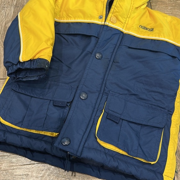 Oshkosh yellow blue toddler jacket 3t - Picture 2 of 6